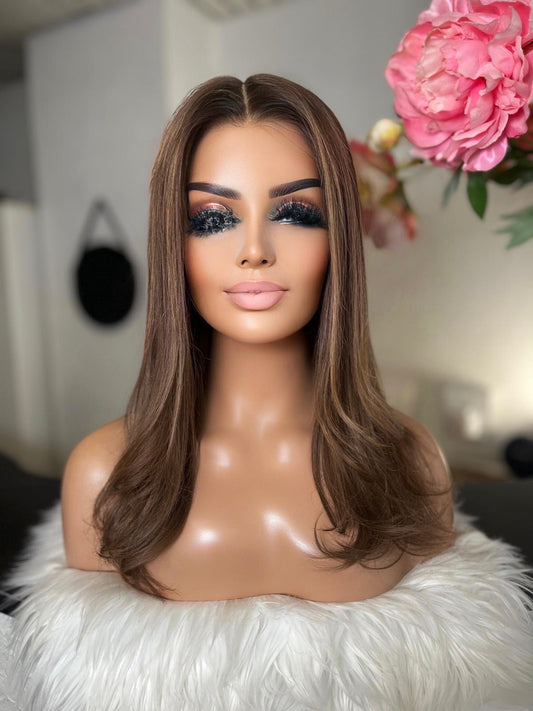 Estelle  -  confort integral illusion + lace top / 16 inch / 150% Volume / european hair / small