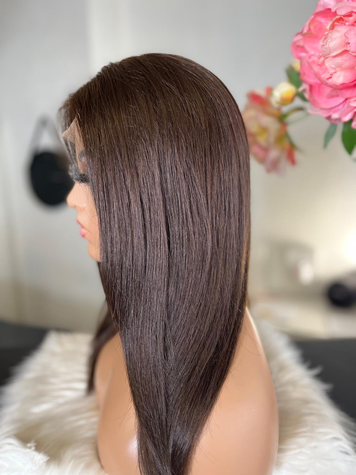 Melinda  -  confort integral illusion + lace top / 20 inch / 150% Volume / european hair / small