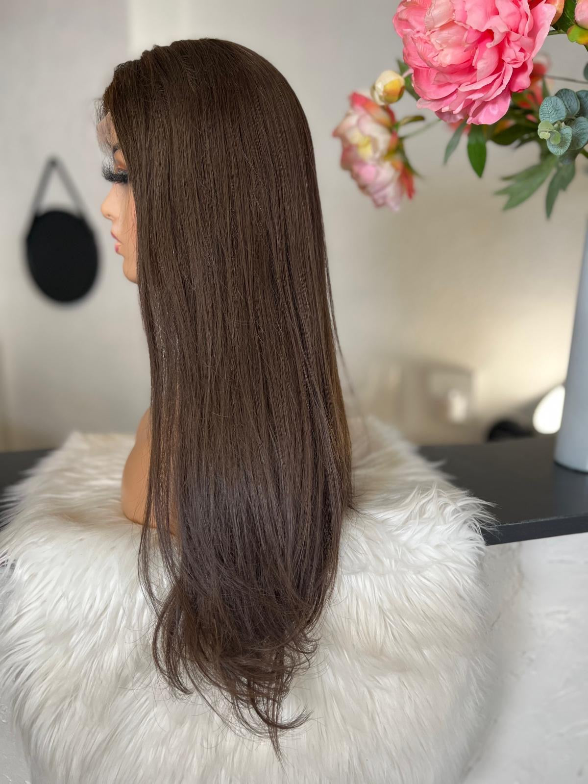 Marie  -  confort integral illusion + lace top / 24 inch / 150% Volume / european hair / small