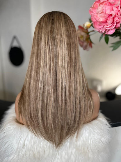 Ursula  -  confort integral illusion + lace top / 20 inch / 150% Volume / european hair / small