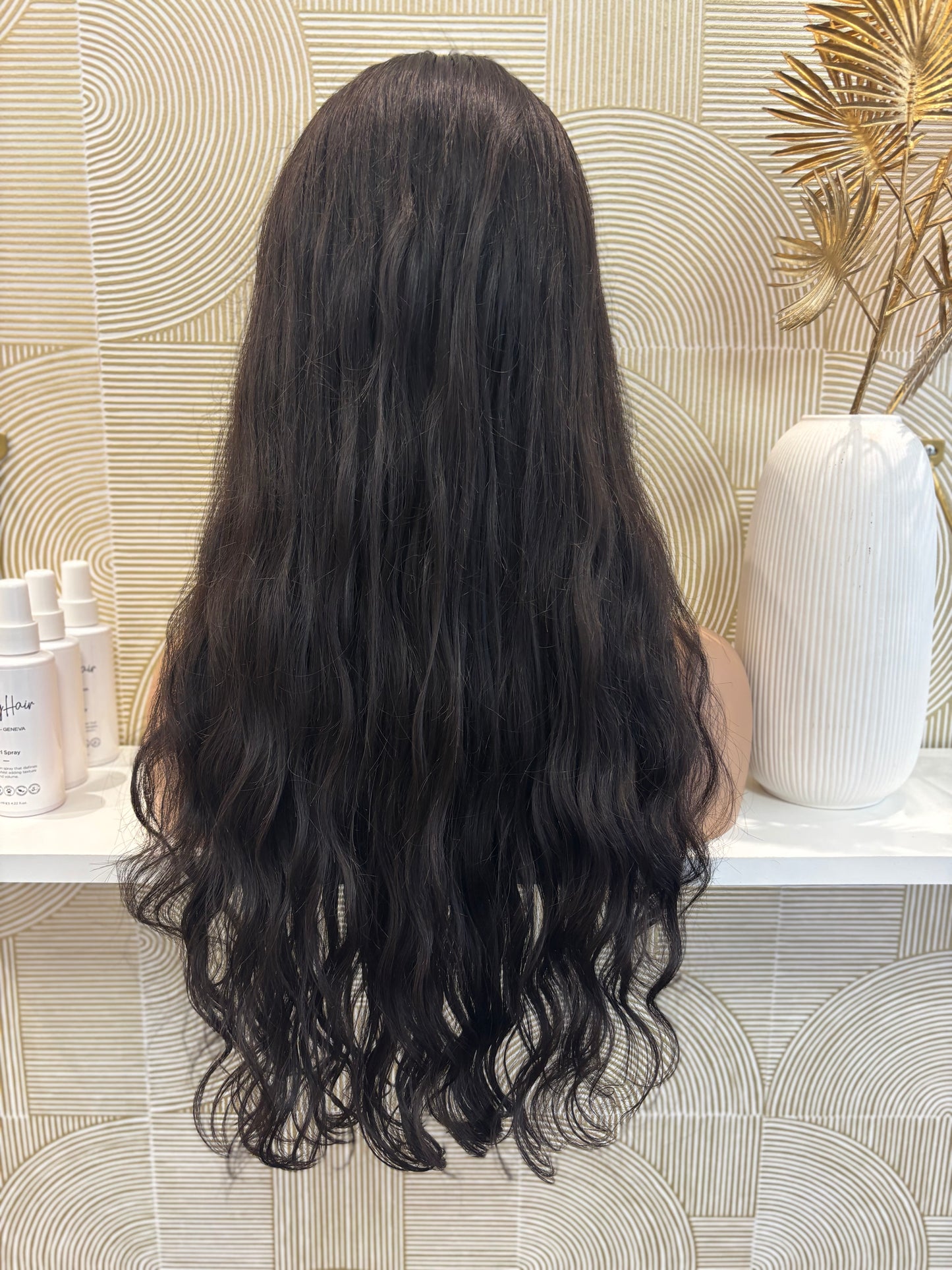 Salma - illusion integral + lace top  / 24 inch / 150 % Volume / mongolian hair / s / wavy