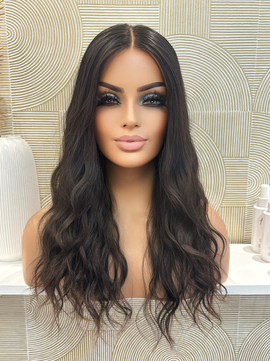 Charline - Integral + lace top  / 20 inch / 150 % Volume / European hair natural wavy