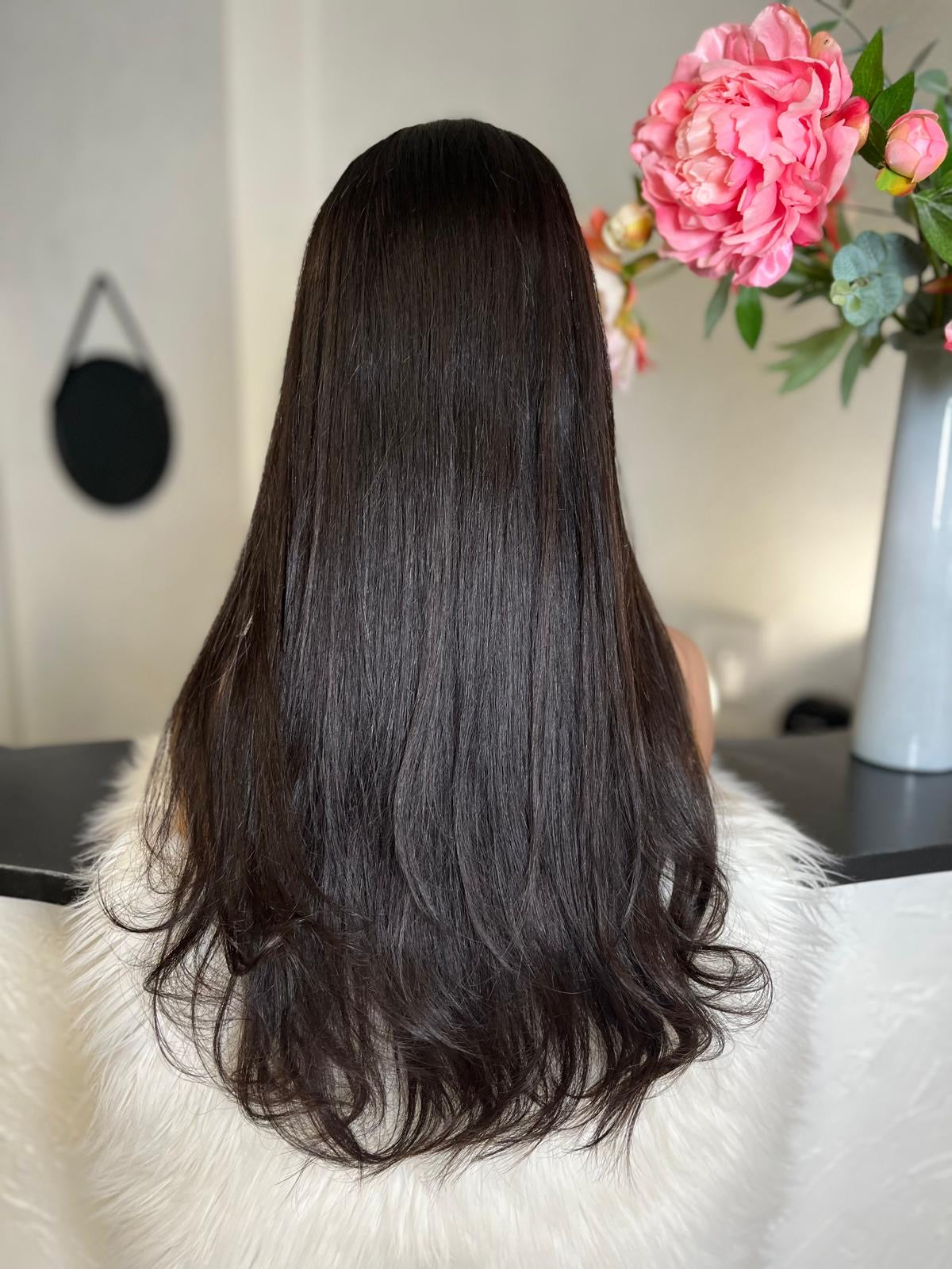 Carmen - illusion integral + lace top  / 26 inch / 150 % Volume / European hair / small