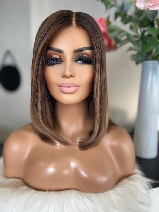 Billy  -  confort integral illusion + lace top / 14 inch / 150% Volume / european hair / small