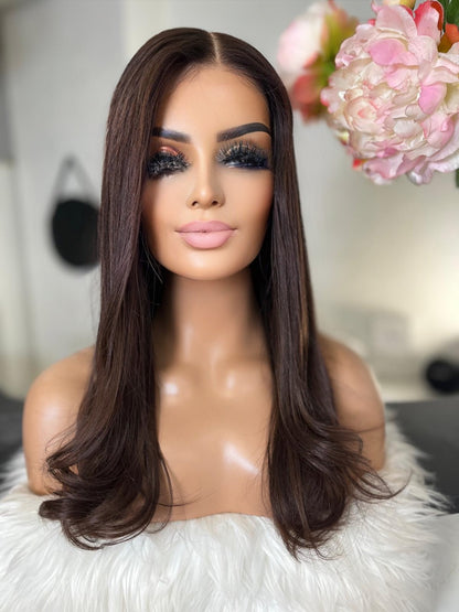 Virginie  -  confort integral illusion + lace top / 24 inch / 150% Volume / european hair / small