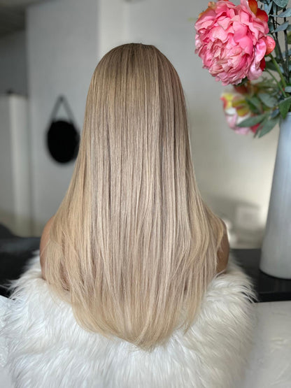 Louise -  confort integral illusion + lace top /20 inch  / 150% Volume / european hair / small