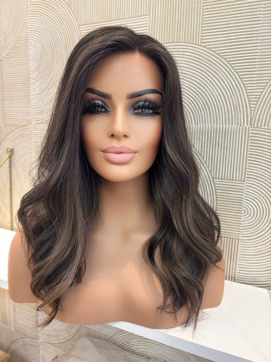 Yasmine  - Integral + lace top  / 16 inch / 150 % Volume / european hair / small