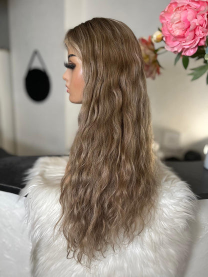 Willy - illusion integral + lace top  / 24 inch / 180 % Volume / mongolian hair / s / wavy