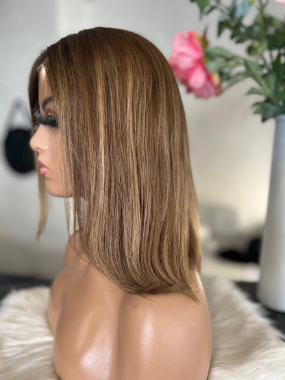Billy  -  confort integral illusion + lace top / 14 inch / 150% Volume / european hair / small