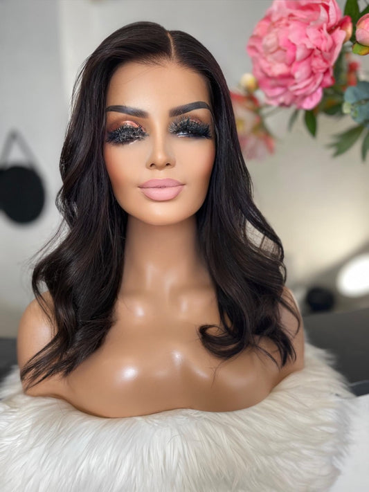 Claudia  -  confort integral illusion + lace top / 16 inch / 150% Volume / european hair / small