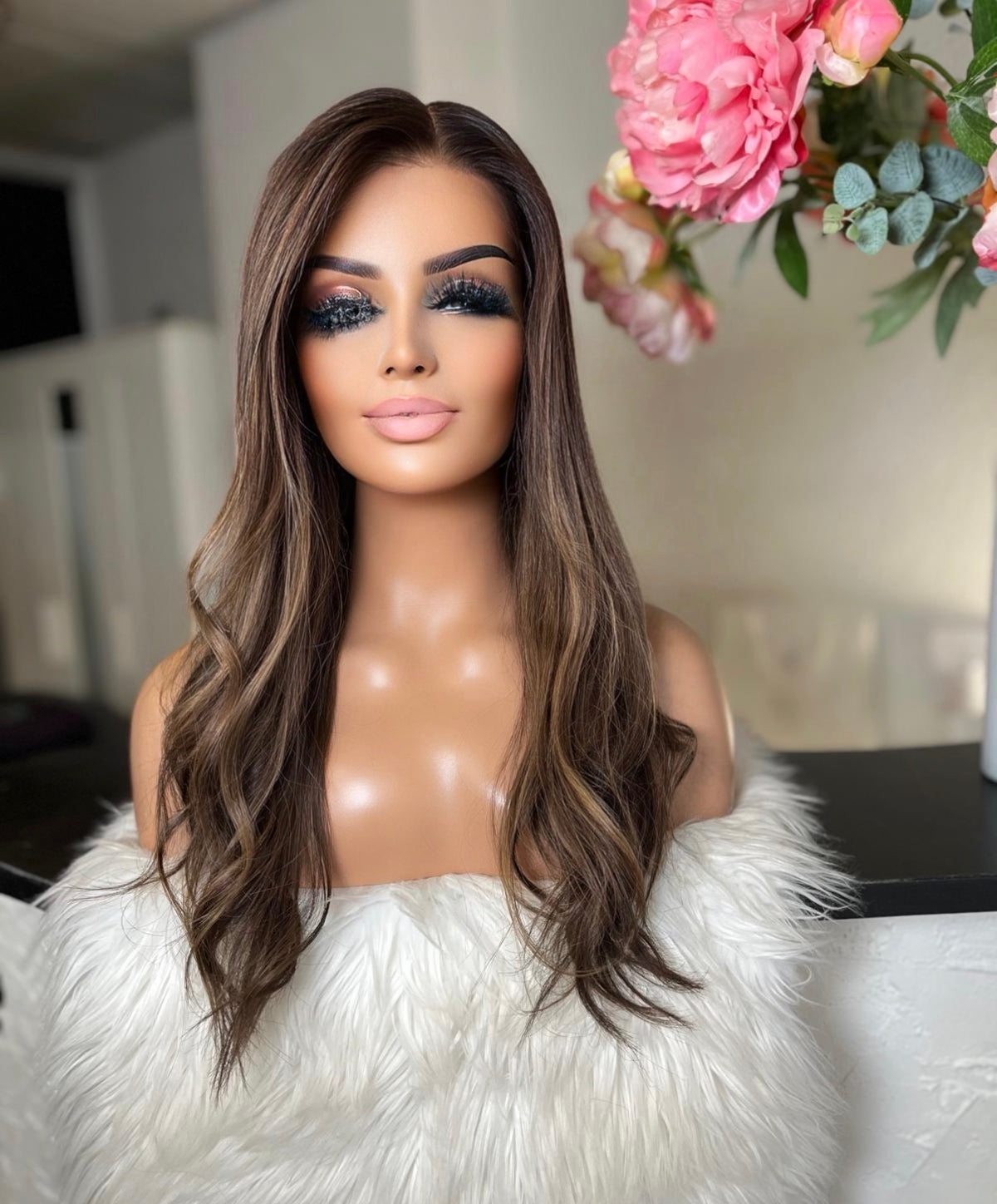 Mandy  -  confort integral illusion + lace top / 24 inch / 150% Volume / european hair / small