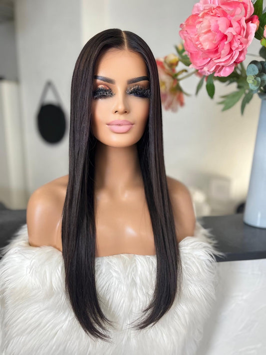 Fiona  -  confort integral illusion + lace top / 24 inch / 150% Volume / european hair / small