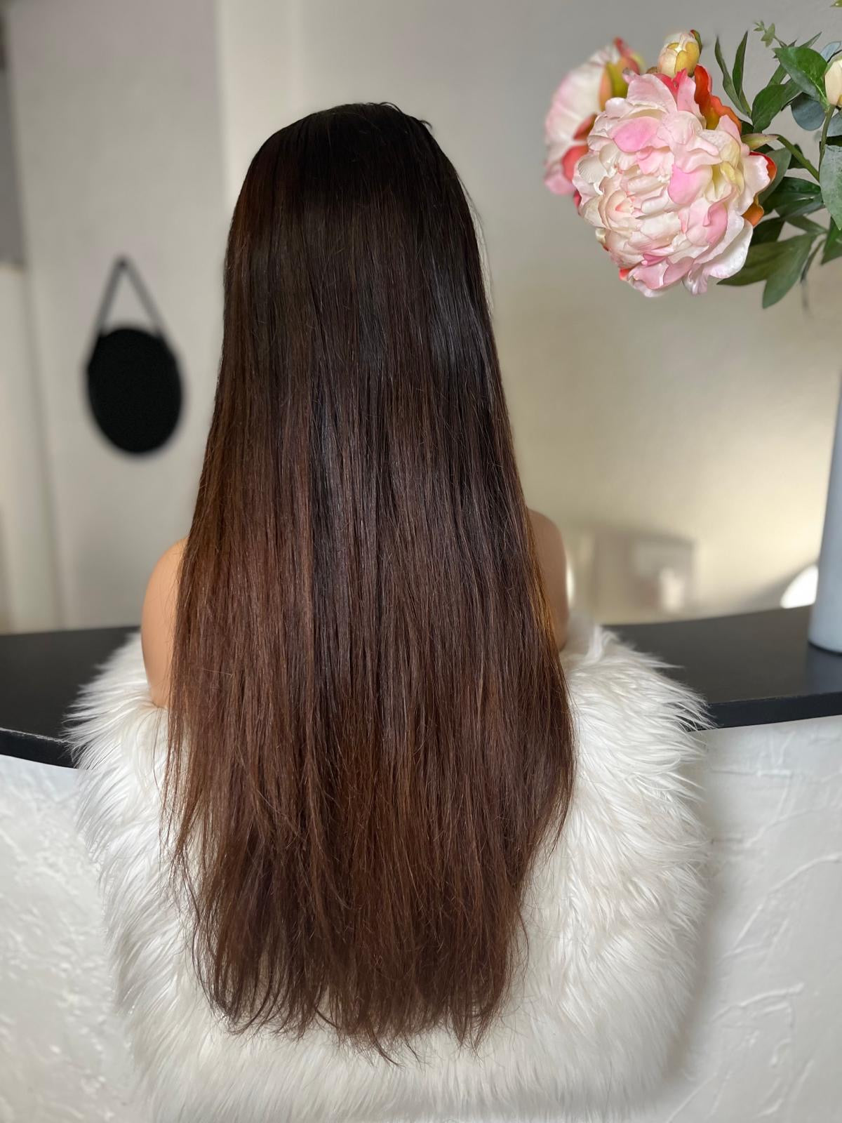 Veronica    - Integral + lace top  / 28 inch / 150 % Volume / mongolian hair / small (Copie 4)