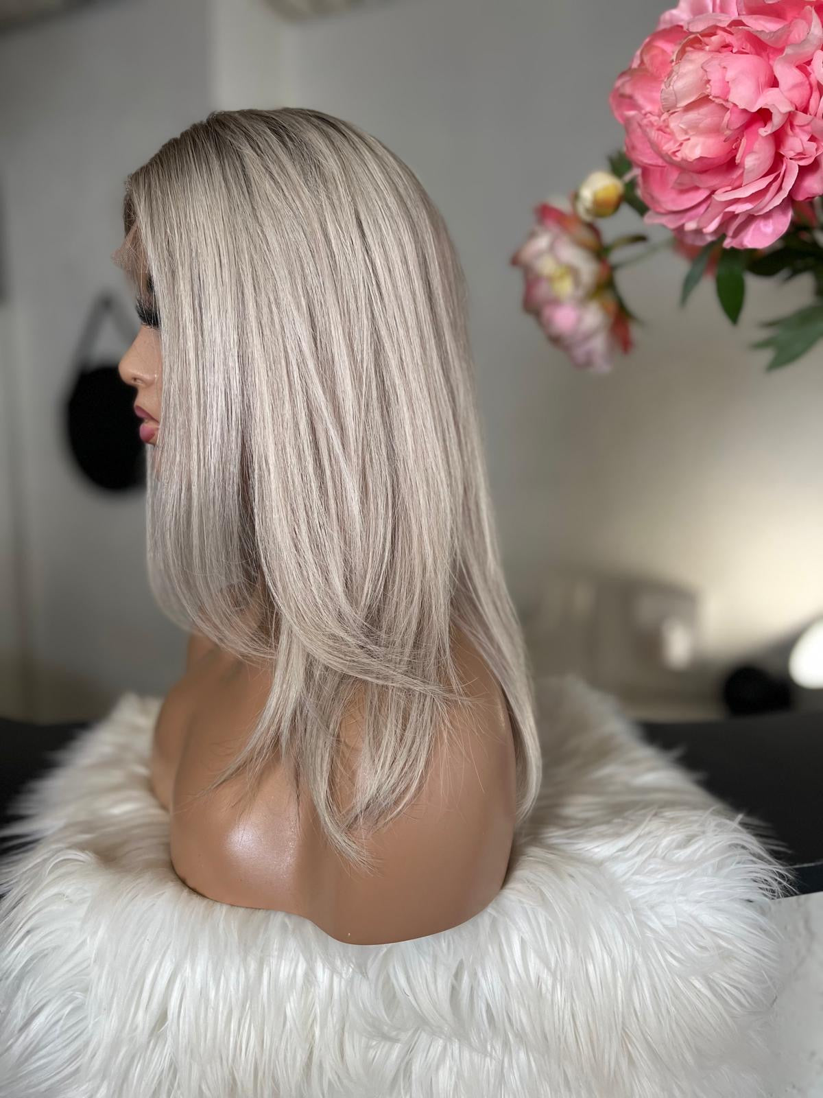 Estelle  -  confort integral illusion + lace top / 16 inch / 150% Volume / european hair / small (Copie 2)