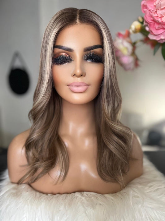 Cindy -  confort integral illusion + lace top / 16 inch / 150% Volume / european hair / small