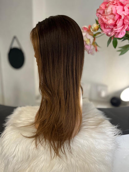 Rita  -  confort integral illusion + lace top / 22 inch / 150% Volume / european hair / small