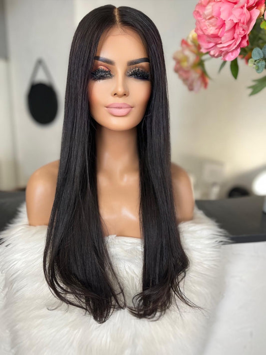 Gala - illusion integral + lace top  / 24 inch / 150 % Volume / European hair / small