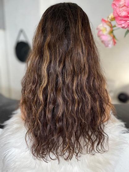 Juliette - illusion integral + lace top  / 18 inch / 150 % Volume / mongolian hair / s / wavy