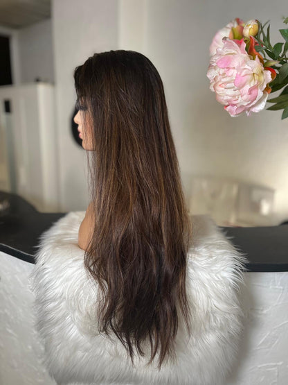 Mina - Integral + lace top  / 28 inch / 150 % Volume / mongolian hair / small (Copie)