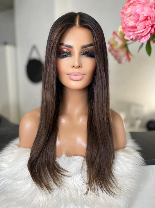 Marly  -  confort integral illusion + lace top / 22 inch / 150% Volume / european hair / small