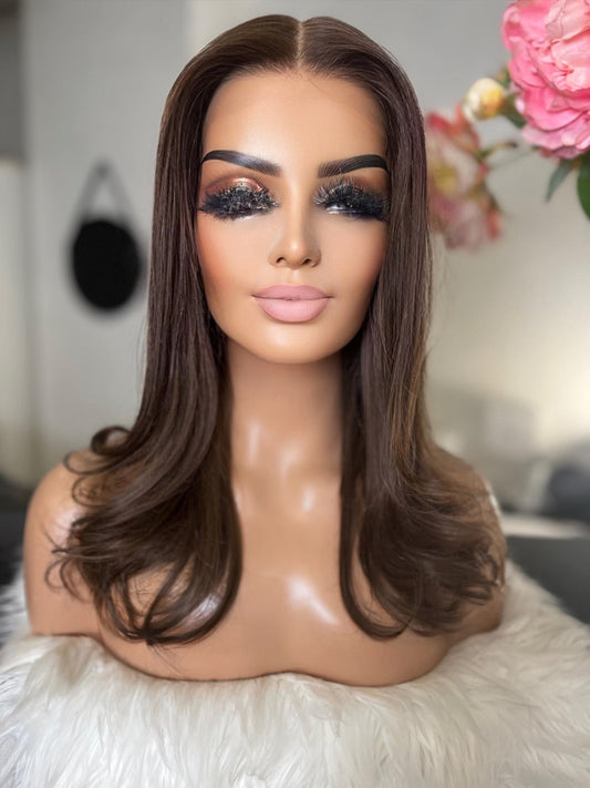 Caroline  -  confort integral illusion + lace top / 16 inch / 150% Volume / european hair / small