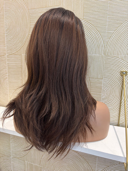 Clara  -  confort integral illusion + lace top / 16 inch / 150% Volume / european hair / small