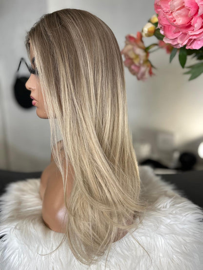 Tara  -  confort integral illusion + lace top / 20 inch / 150% Volume / european hair / small