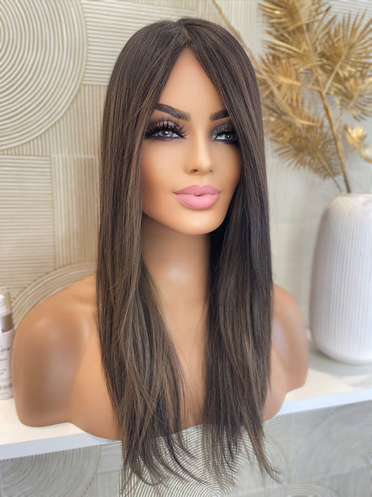Chyna - confort integral + skin top/ 20 inch / 130 % volume / Mongolian hair / Small