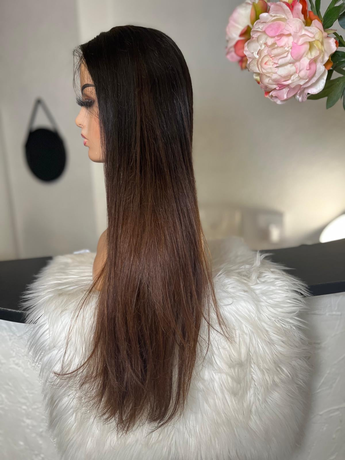 Veronica    - Integral + lace top  / 28 inch / 150 % Volume / mongolian hair / small (Copie 4)