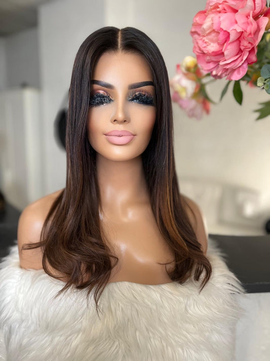 Melinda  -  confort integral illusion + lace top / 20 inch / 150% Volume / european hair / small