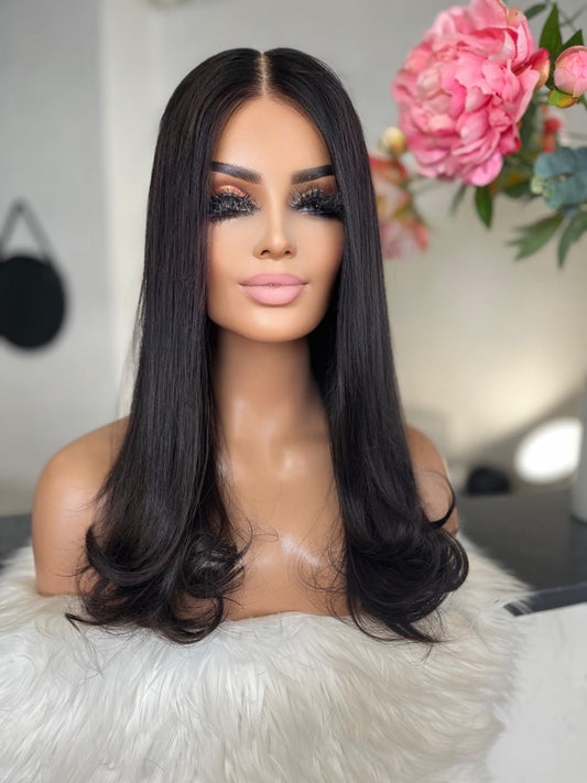 Dania  -  confort integral illusion + lace top / 16 inch / 150% Volume / european hair / small