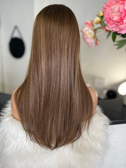 Karine  -  confort integral illusion + lace top / 20 inch / 150% Volume / european hair / small (Copie)
