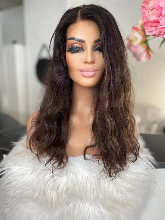 Juliette - illusion integral + lace top  / 18 inch / 150 % Volume / mongolian hair / s / wavy