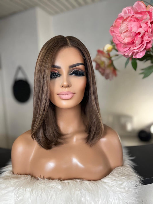 Mina  -  confort integral illusion + lace top / 14 inch / 150% Volume / european hair / small (Copie)