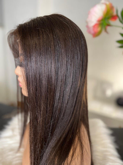 Leonore  -  confort integral illusion + lace top / 22 inch / 150% Volume / european hair / small