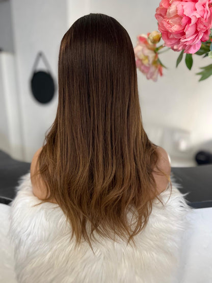 Rita  -  confort integral illusion + lace top / 22 inch / 150% Volume / european hair / small