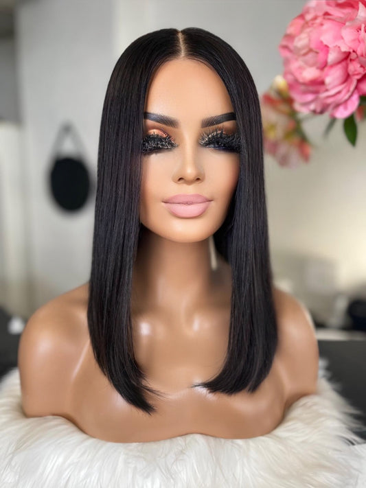 Cassandra  -  confort integral illusion + lace top / 16 inch / 150% Volume / european hair / small