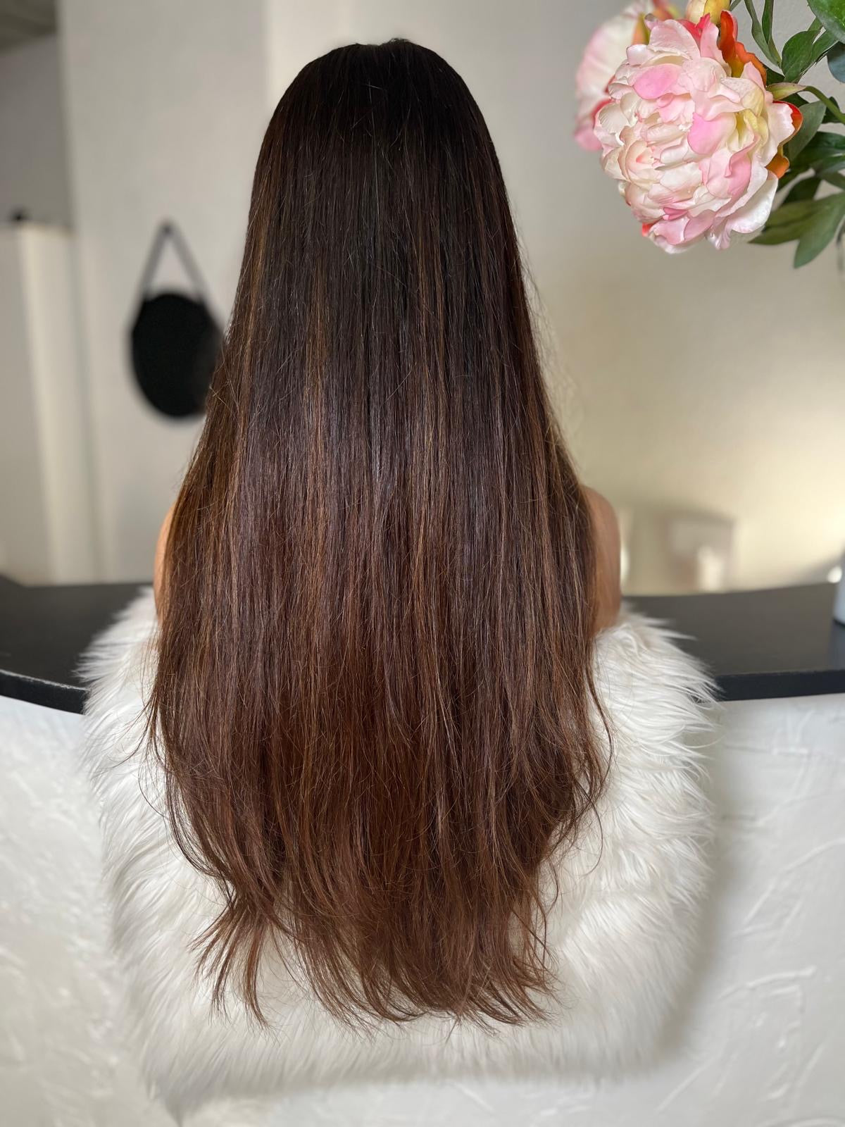 Gaby   - Integral + lace top  / 28 inch / 150 % Volume / mongolian hair / small (Copie 3)
