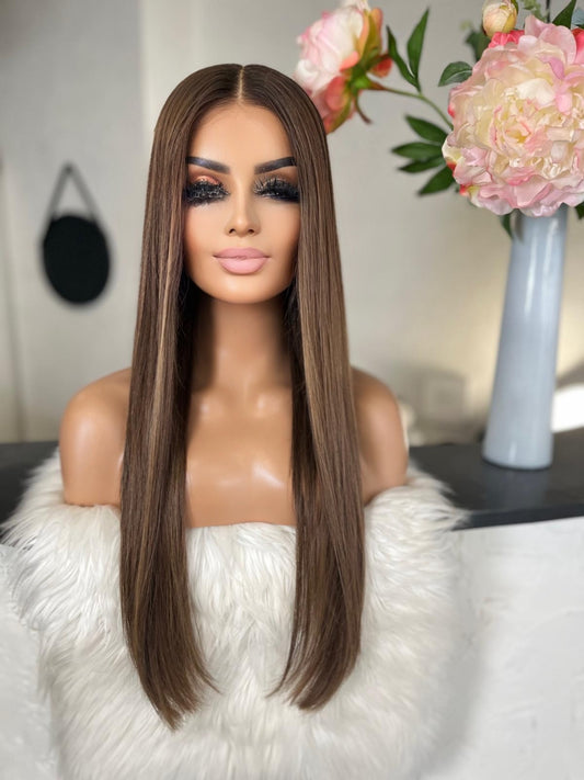Vivianne -  integral illusion + lace top / 28 inch / 150% Volume / european hair / small (Copie)