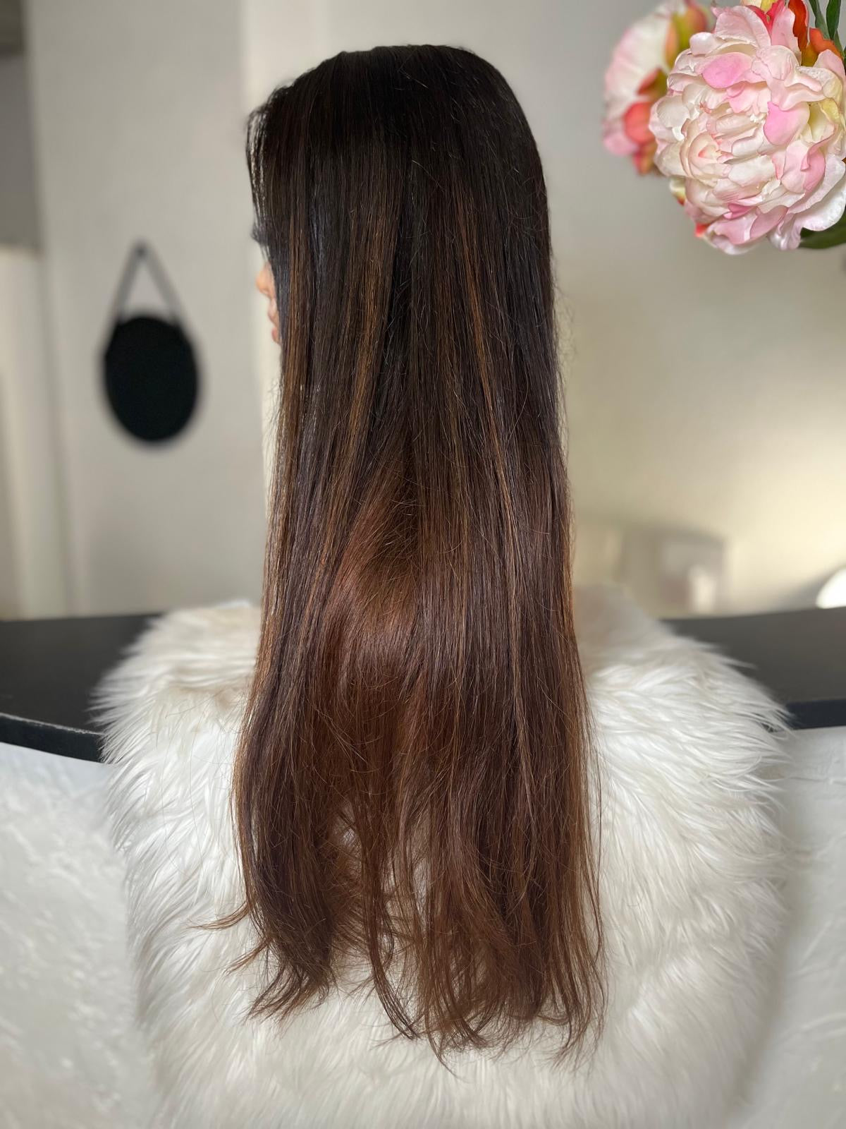 Gaby   - Integral + lace top  / 28 inch / 150 % Volume / mongolian hair / small (Copie 3)