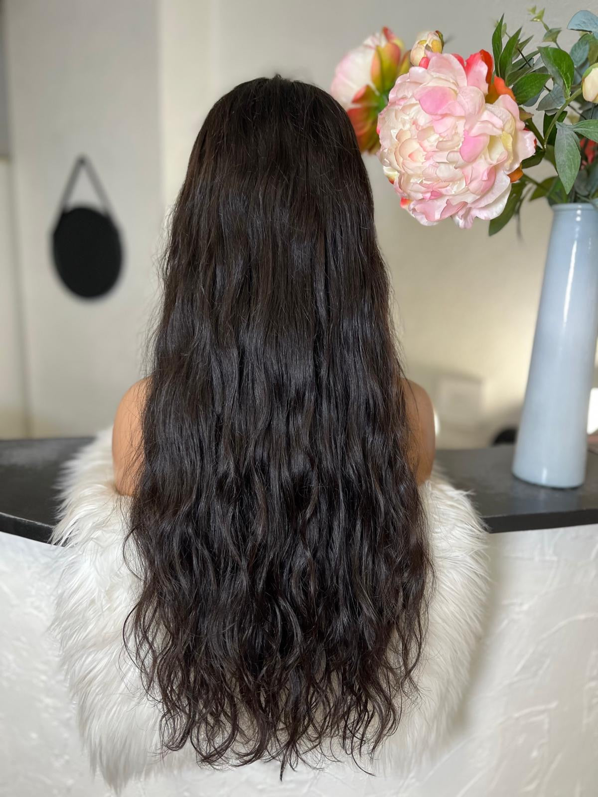 Carolina - illusion integral + lace top  / 26 inch / 150 % Volume / mongolian hair / s / wavy