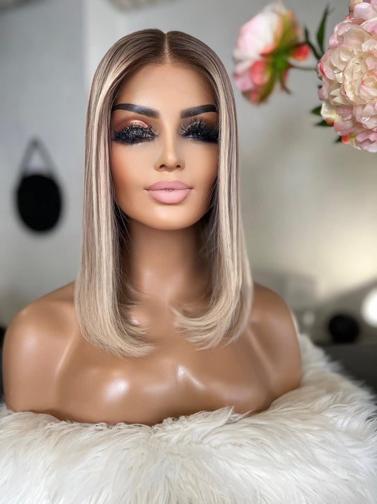 Gaby  -  confort integral illusion + lace top / 12 inch / 150% Volume / european hair / small