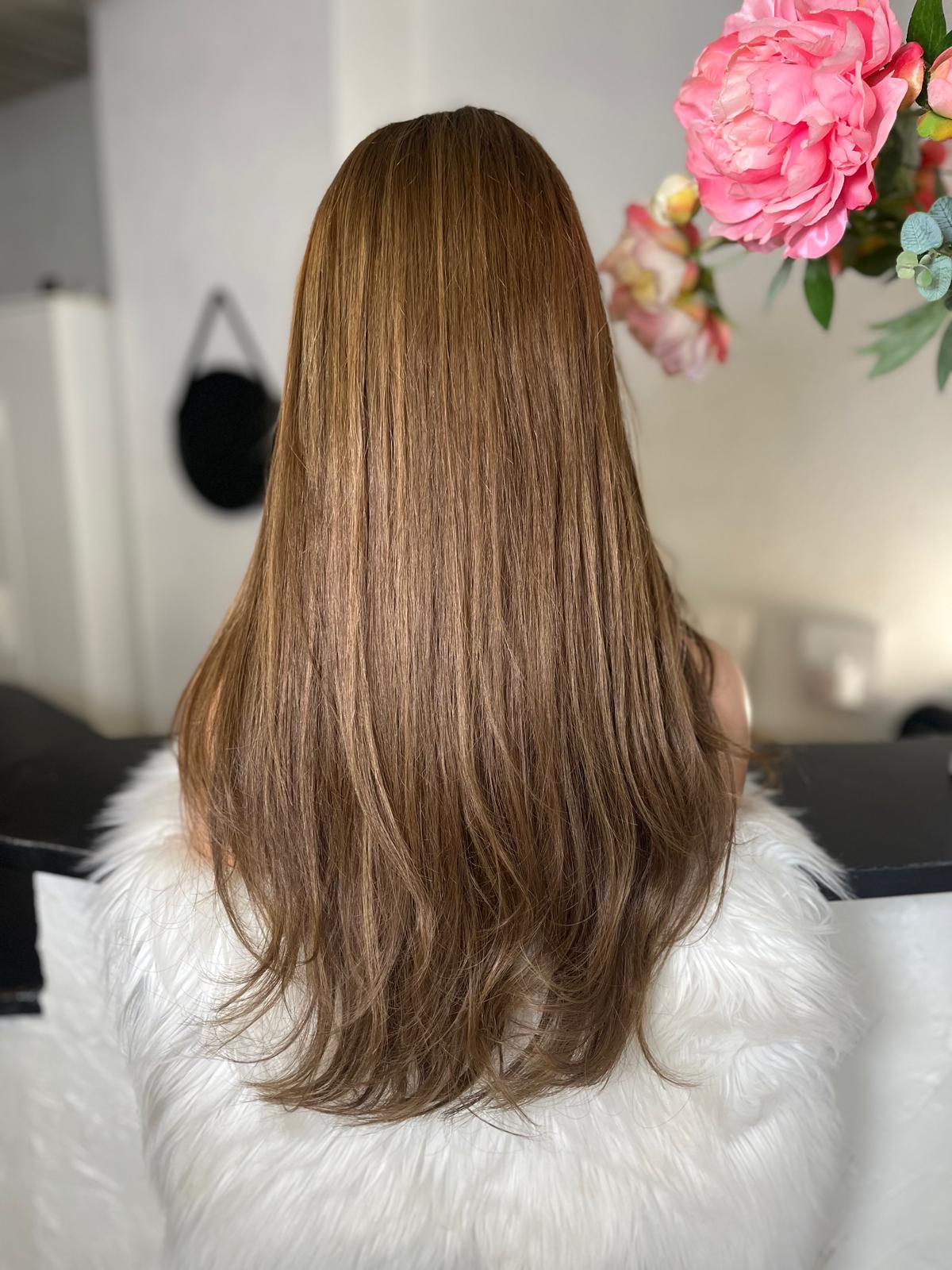 Rita  -  confort integral illusion + lace top / 22 inch / 150% Volume / european hair / small