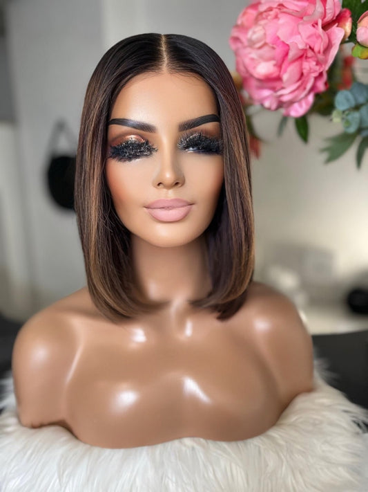 Clara  -  confort integral illusion + lace top / 14 inch / 150% Volume / european hair / small