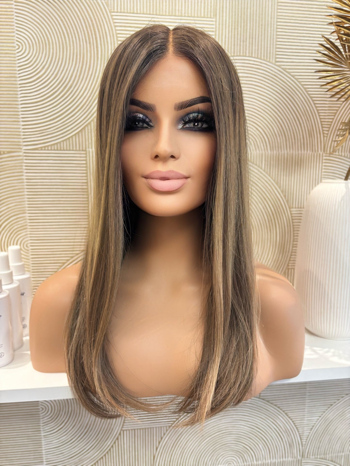 Lila  -  confort integral illusion + lace top / 18 inch / 150% Volume / european hair / small