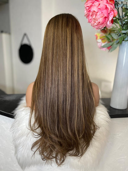 Valérie  -  confort integral illusion + lace top / 26 inch / 150% Volume / european hair / small