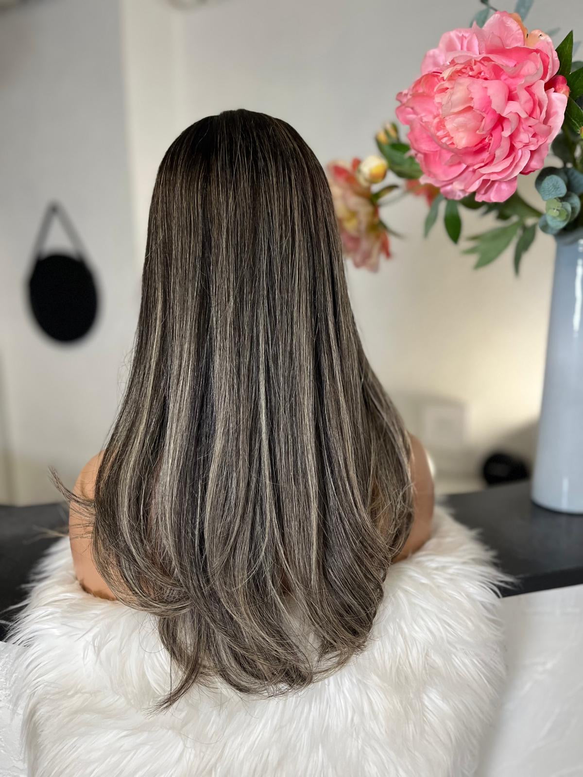 Patsy  -  confort integral illusion + lace top / 20 inch / 150% Volume / european hair / small