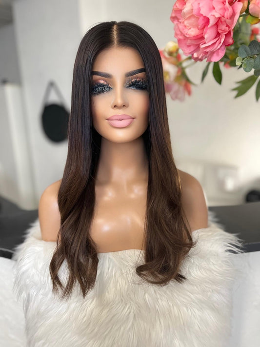 Rosa  -  confort integral illusion + lace top / 24 inch / 150% Volume / european hair / small