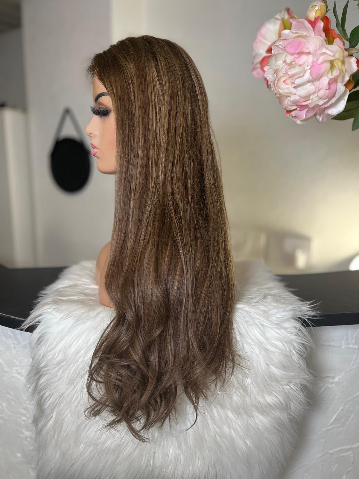 Johanna - Integral + lace top  / 26 inch / 150 % Volume / mongolian hair / small