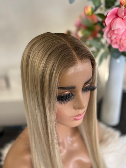 Sofia -   illusion + lace top / 26 inch / 150% Volume / european hair / small